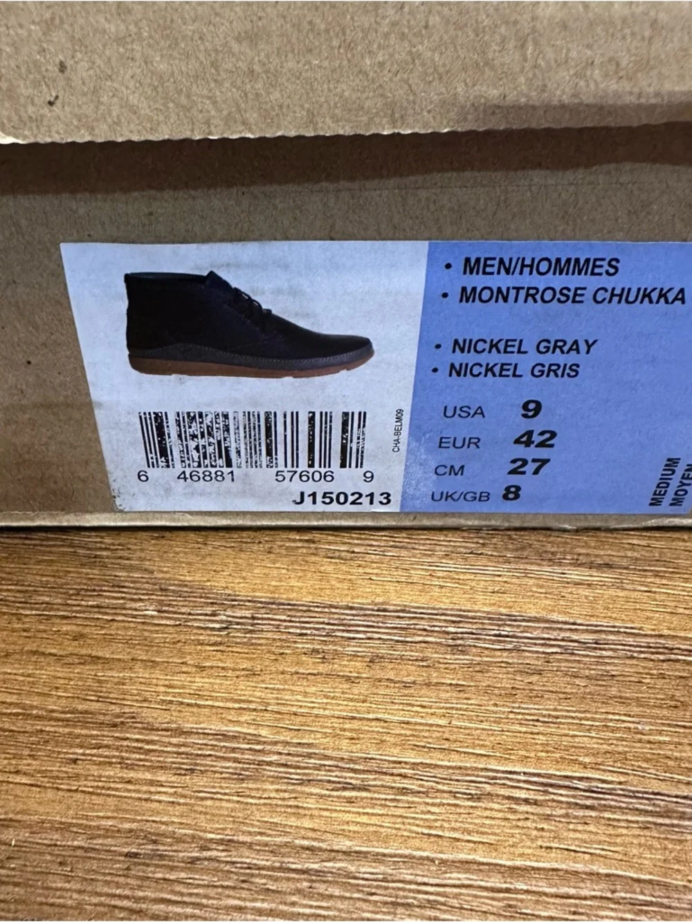 Chaco Montrose Chukka Boots Men’s 9‎ Nickel Gray Leather Casual Comfort NWT